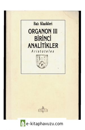Aristoteles - Organon 3. Cilt