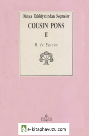H. De Balzac - Cousin Pons 2. Cilt kiabı indir