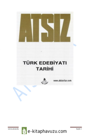 Hüseyin Nihal Atsız - Türk Edebiyatı Tarihi kitabı indir