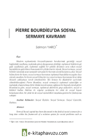Makale - Pierre Bourdieuda Sosyal Sermaye Kavramı kiabı indir