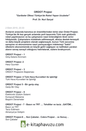 Nuri Saryal - Ordot Projesi kiabı indir