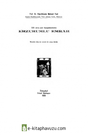 M. Fuad Köprülü - Erzurumlu Emrah kitabı indir