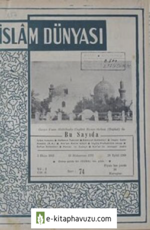 İslam Dünyası M.raif Ogan - Sayı 74 2 Ekim 1953 kiabı indir