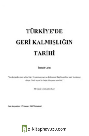 İsmail Cem - Türkiye'de Geri Kalmışlığın Tarihi kiabı indir