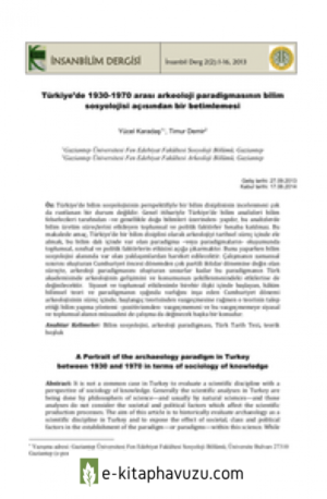 Karadaş Ve Demir - Türkiye De 1930-1970 Arası Arkeoloji Paradigmasını - 2013