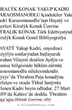 079 - Yakup Kadri Karaosmanoğlu - Kiralık Konak kiabı indir